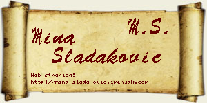 Mina Sladaković vizit kartica